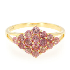 Anillo en oro con Zafiro Padparascha no calentado (AMAYANI)