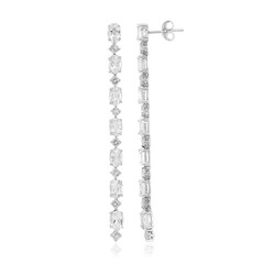 Pendientes en plata con Topacio blanco