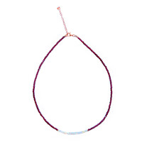 Collar en plata con Granate Magenta