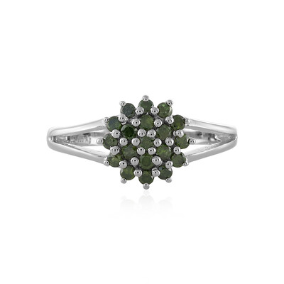 Anillo en plata con Diamante I3 verde