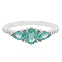 Anillo en plata con Apatita azul
