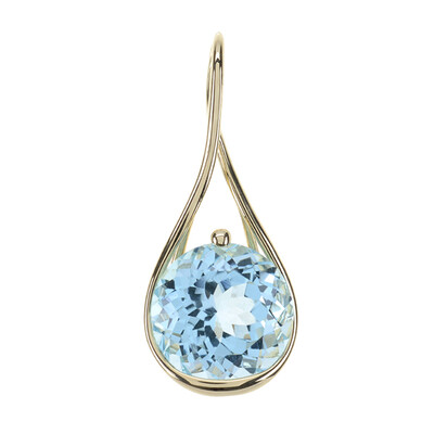 Colgante en oro con Topacio azul cielo (dagen)
