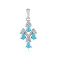 Colgante en plata con Turquesa bella durmiente