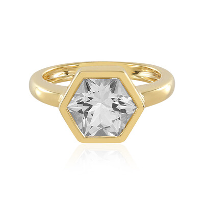 Anillo en plata con Topacio blanco