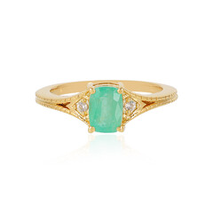 Anillo en plata con Esmeralda de Rusia