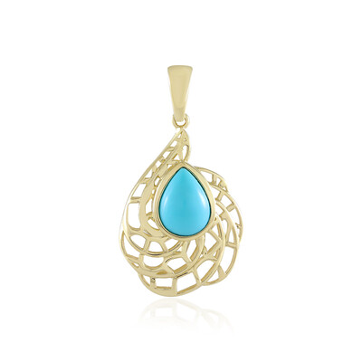 Colgante en oro con Turquesa bella durmiente (Ornaments by de Melo)