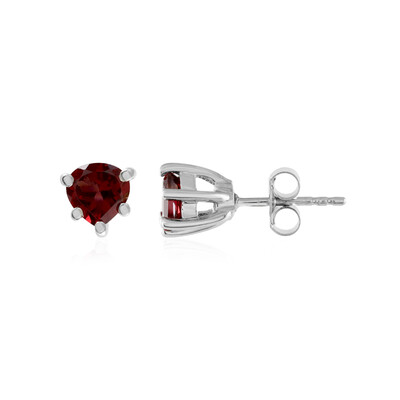 Pendientes en plata con Granate de Mozambique