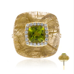 Anillo en oro con Peridoto de Dashihe (CIRARI)