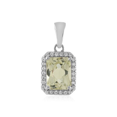Colgante en plata con Cuncita amarillo canario