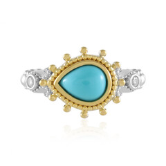Anillo en plata con Turquesa bella durmiente (Dallas Prince Designs)