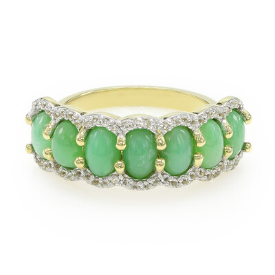 Anillo en plata con Crisoprasa imperial