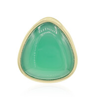 Colgante en plata con Calcedonia verde