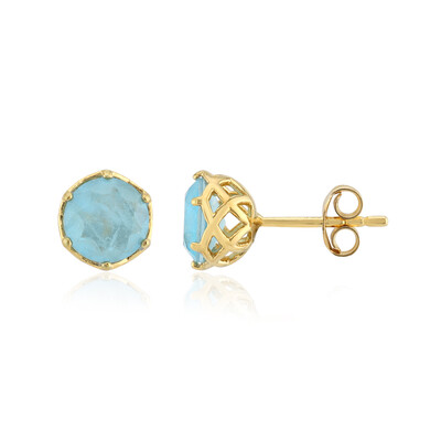Pendientes en plata con Cuarzo azul pastel