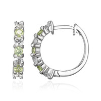 Pendientes en plata con Topacio blanco