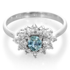 Anillo en plata con Zafiro verde