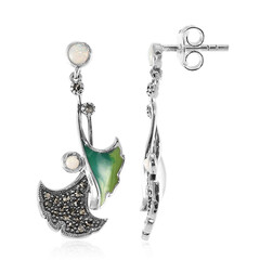 Pendientes en plata con Ópalo blanco
