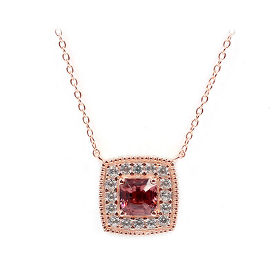 Collar en plata con Zircón rosado (Dallas Prince Designs)