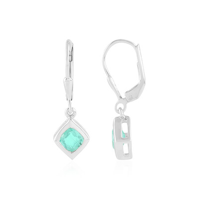 Pendientes en plata con Esmeralda de Colombia