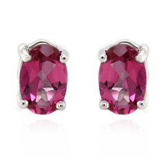 Pendientes en plata con Topacio rosa