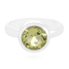 Anillo en plata con Quarzo limón