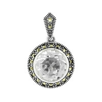 Colgante en plata con Topacio blanco