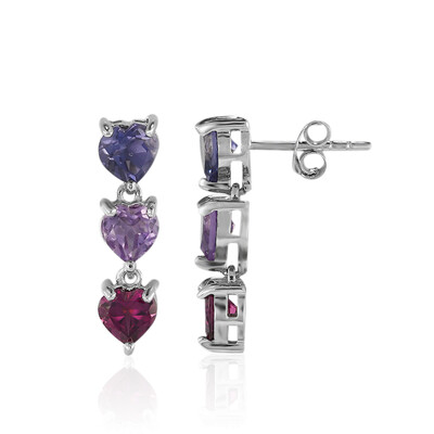 Pendientes en plata con Rodolita