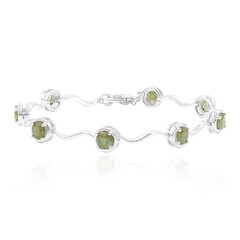 Brazalete en plata con Demantoide de Namibia