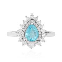 Anillo en plata con Apatita azul