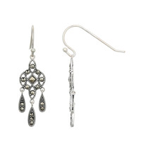 Pendientes en plata con Marcasita
