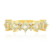 Anillo en plata con Amatista verde