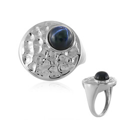 Anillo en plata con Zafiro estrella azul