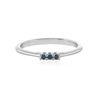 Anillo en plata con Diamante azul I3