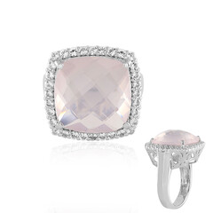 Anillo en plata con Cuarzo rosa