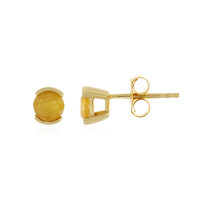 Pendientes en plata con Zafiro amarillo de Madagascar