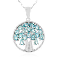 Collar en plata con Topacio azul cielo