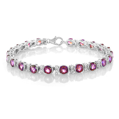 Brazalete en plata con Topacio místico púrpura