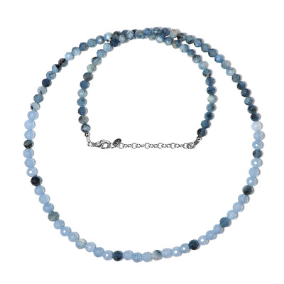 Collar en plata con Aguamarina musgo