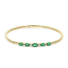 Brazalete en oro con Esmeralda de Zambia AAA (CIRARI)