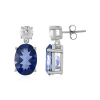 Pendientes en plata con Topacio azul royal
