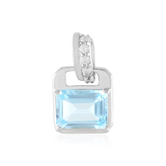 Colgante en plata con Topacio azul cielo