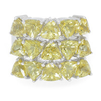 Anillo en plata con Berilo amarillo