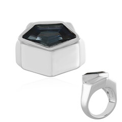 Anillo en plata con Topacio azul de Londres (de Melo)