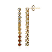 Pendientes en plata con Topacio blanco