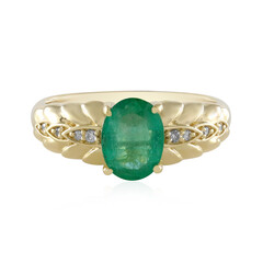 Anillo en oro con Esmeralda de Zambia AAA (de Melo)