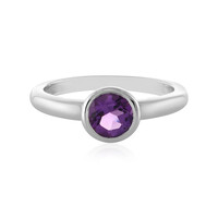Anillo en plata con Amatista de Zambia
