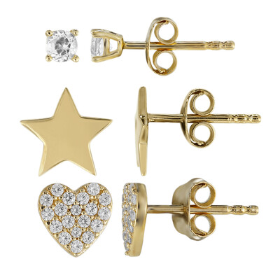 Pendientes en plata con Topacio blanco
