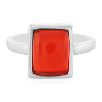 Anillo en plata con Ópalo rojo de Etiopía