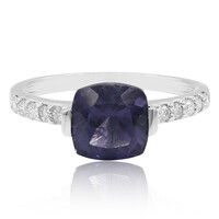 Anillo en oro con Cuarzo arándano