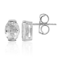Pendientes en plata con Topacio blanco