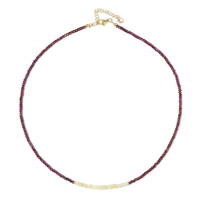 Collar en plata con Granate Magenta